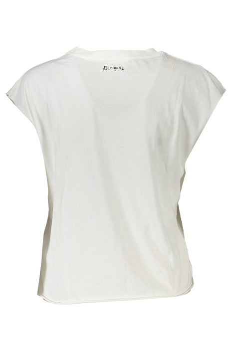 Desigual White Woman Sleeveless T-Shirt