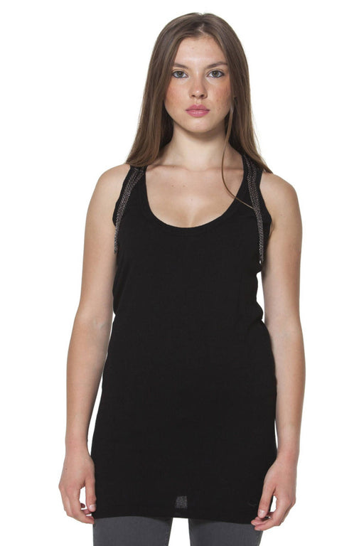FRED PERRY WOMENS BLACK TANK
