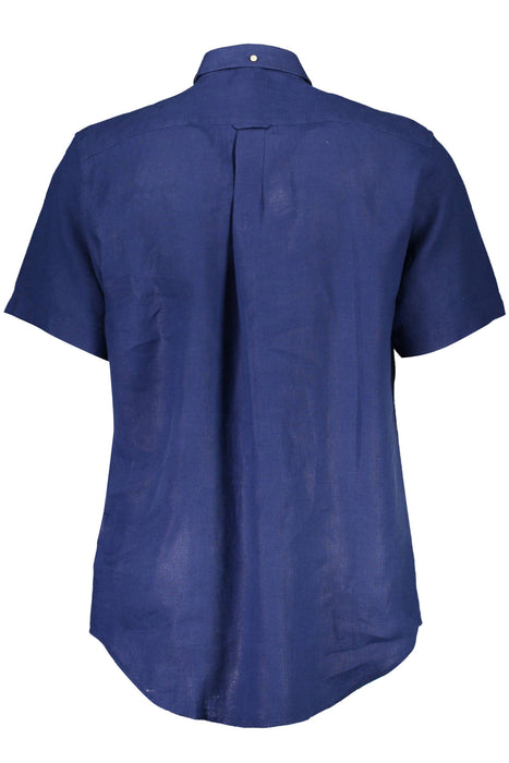 Gant Mens Short Sleeve Blue Shirt