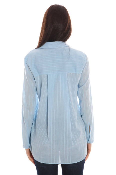 Gant Womens Long Sleeve Shirt Light Blue