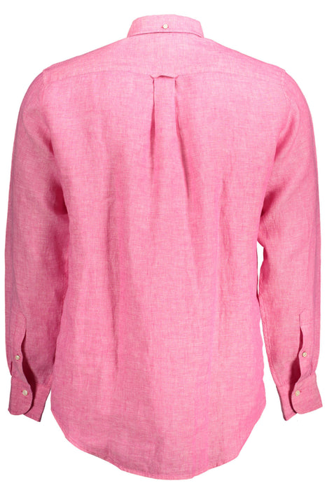 Gant Mens Long Sleeve Pink Shirt