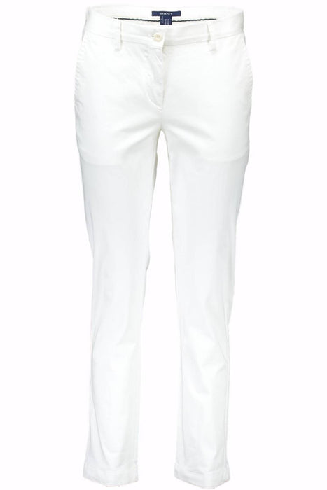 GANT WOMENS WHITE TROUSERS