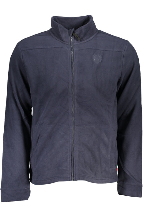 Gian Marco Venturi Mens Blue Zip Sweatshirt