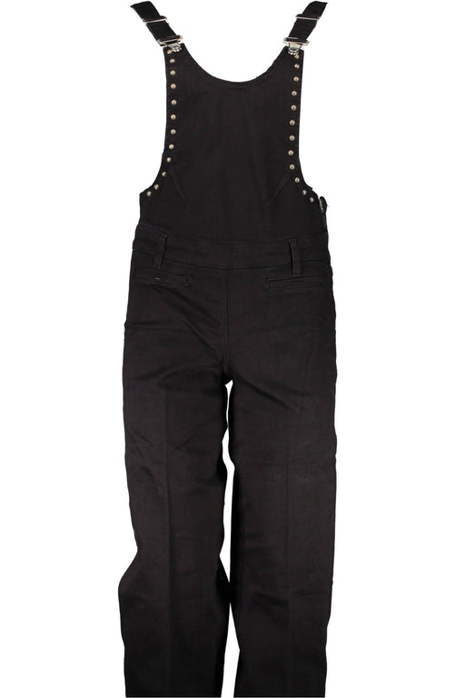GUESS JEANS WOMENS BLACK DUNGAREES TROUSERS
