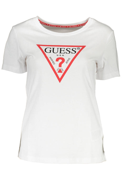GUESS JEANS WOMENS SHORT SLEEVE T-SHIRT WHITE