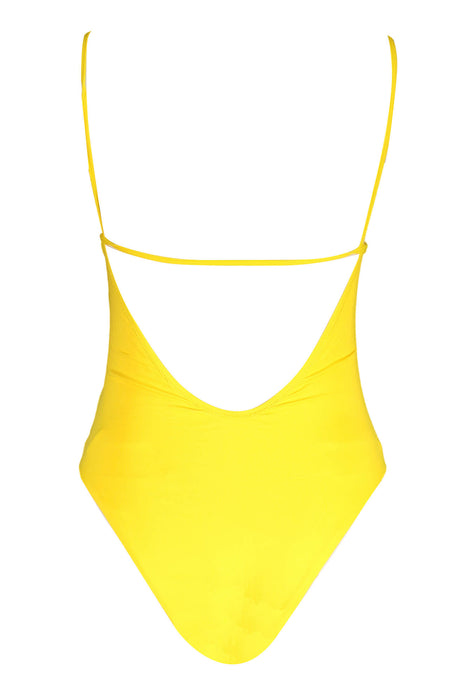 Karl Lagerfeld Beachwear Womens One Piece Swimsuit Yellow