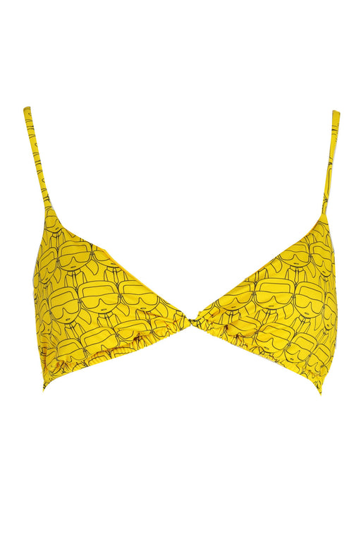 Karl Lagerfeld Beachwear Top Womens Costume Yellow