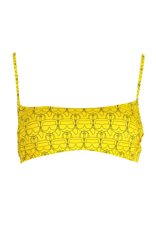 Karl Lagerfeld Beachwear Top Womens Costume Yellow