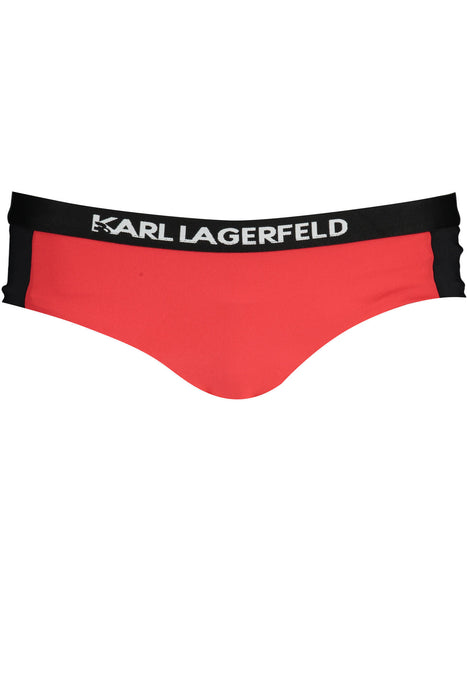 KARL LAGERFELD BEACHWEAR SWIMSUIT SIDE BOTTOM WOMAN RED