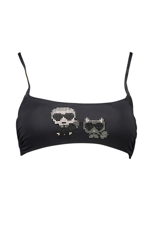 KARL LAGERFELD SWIMSUIT PARTS ABOVE WOMAN BLACK