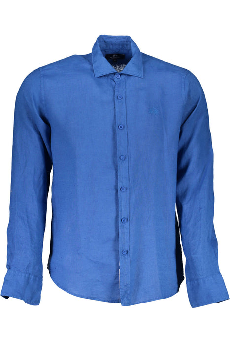 LA MARTINA MENS BLUE LONG SLEEVE SHIRT