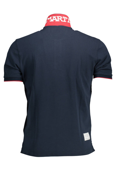 La Martina Mens Short Sleeved Polo Shirt Blue