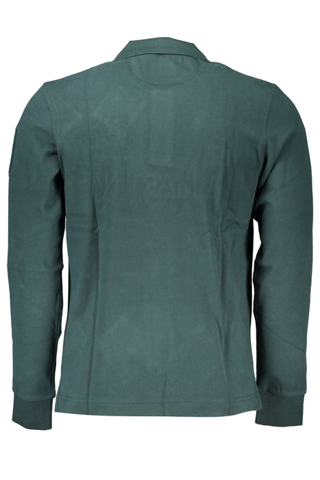 La Martina Green Mens Long Sleeve Polo Shirt