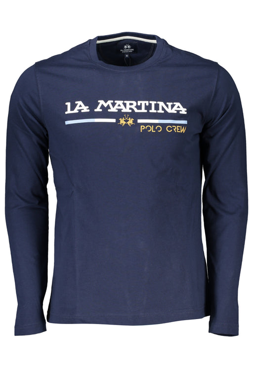 La Martina Mens Long Sleeve T-Shirt Blue
