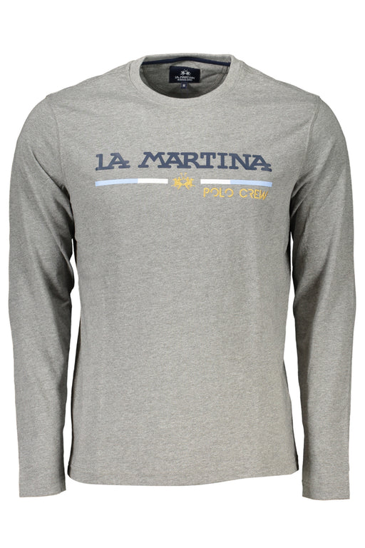 La Martina Mens Long Sleeve T-Shirt Gray