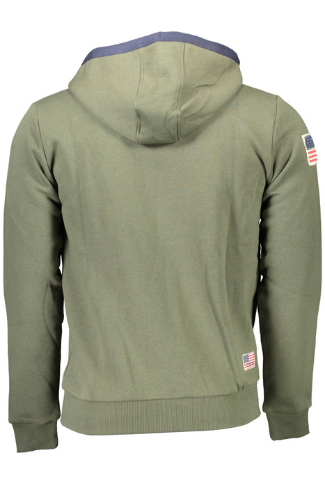 Us Polo Green Man Sweatshirt With Zip